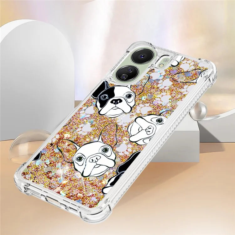 YB Quicksand Series-2 for Xiaomi Redmi 13C 4G / Poco C65 4G TPU Case Pattern Liquid Phone Cover