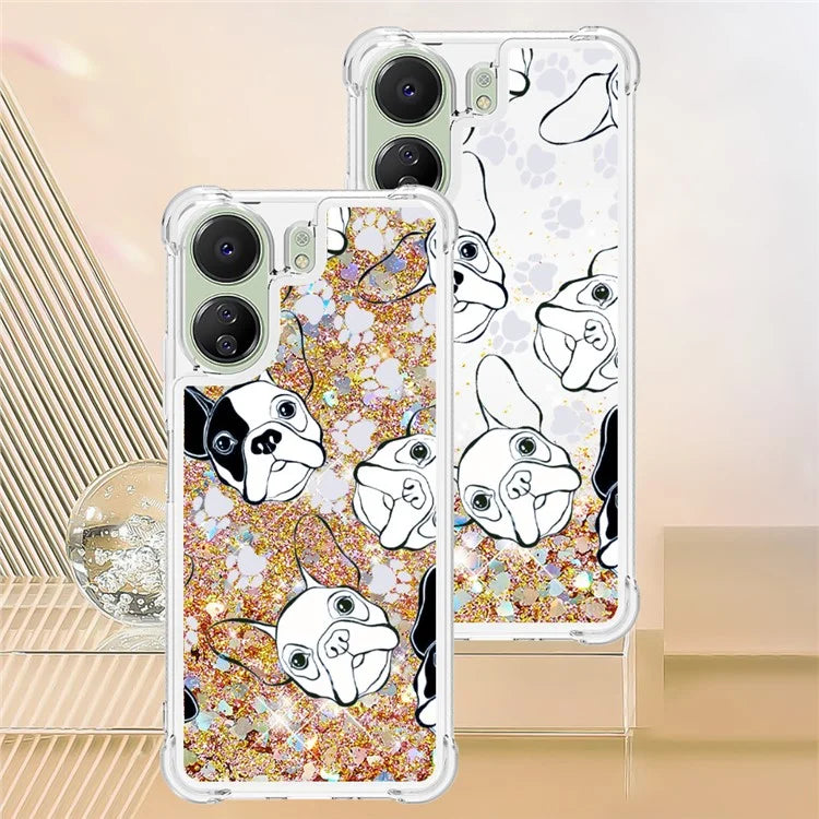 YB Quicksand Series-2 for Xiaomi Redmi 13C 4G / Poco C65 4G TPU Case Pattern Liquid Phone Cover