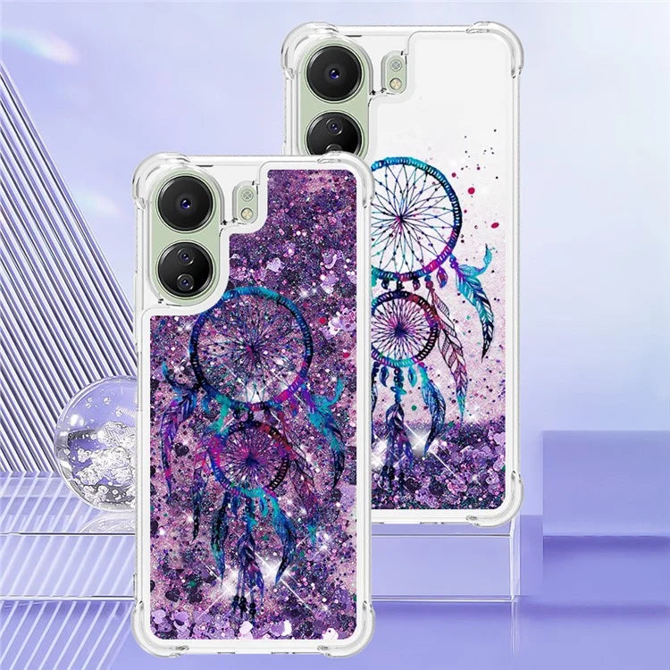 YB Quicksand Series-2 for Xiaomi Redmi 13C 4G / Poco C65 4G TPU Case Pattern Liquid Phone Cover