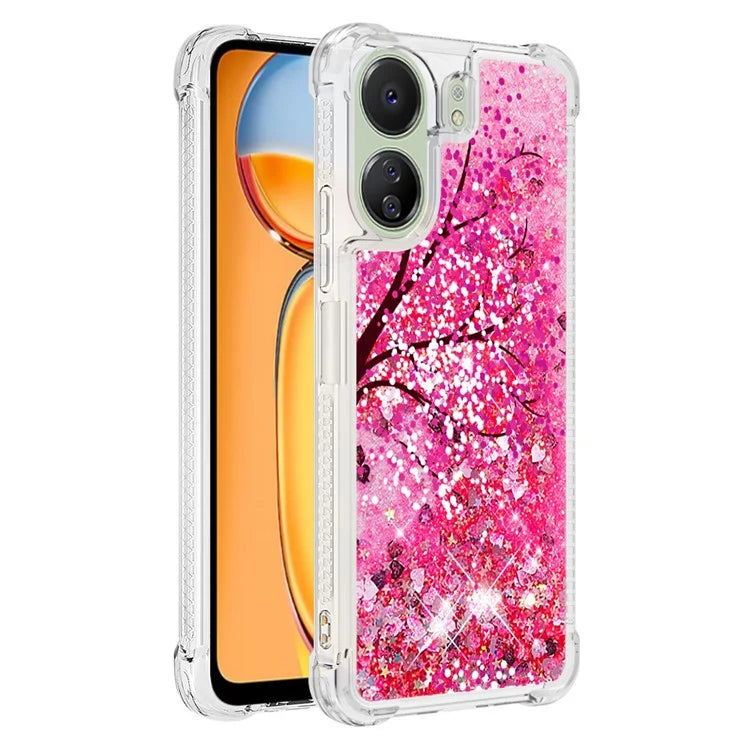 YB Quicksand Series-2 for Xiaomi Redmi 13C 4G / Poco C65 4G TPU Case Pattern Liquid Phone Cover