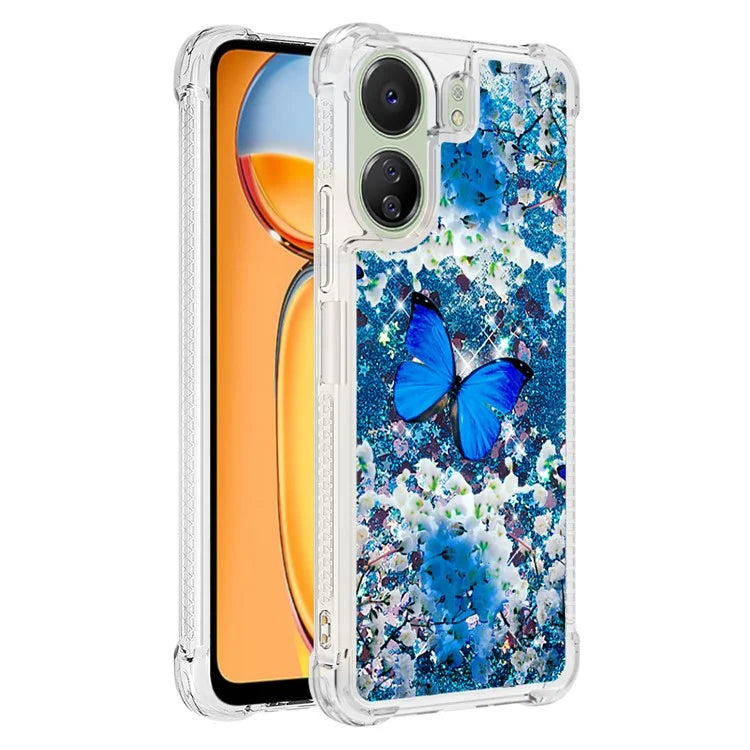 YB Quicksand Series-2 for Xiaomi Redmi 13C 4G / Poco C65 4G TPU Case Pattern Liquid Phone Cover