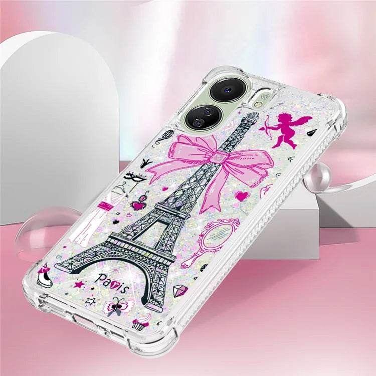 YB Quicksand Series-2 for Xiaomi Redmi 13C 4G / Poco C65 4G TPU Case Pattern Liquid Phone Cover