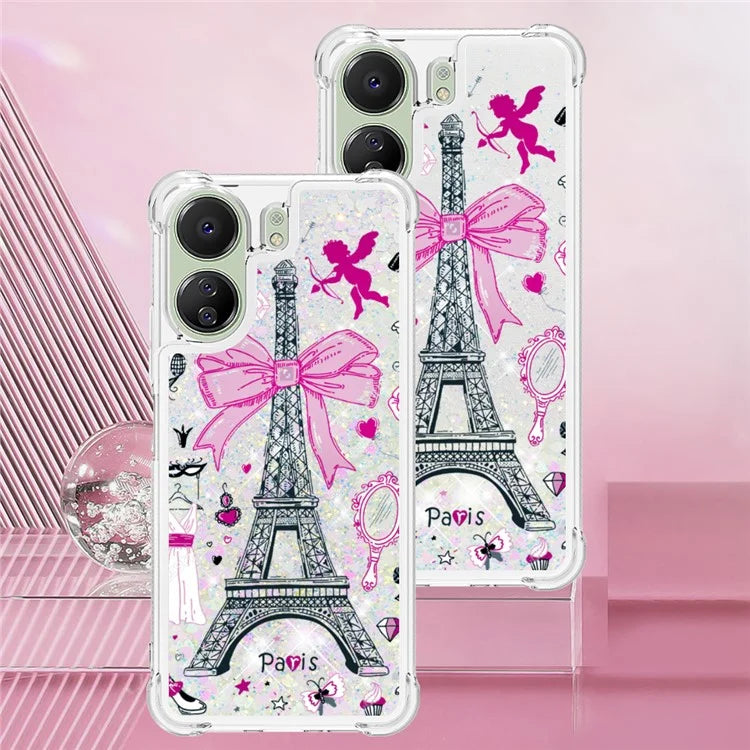 YB Quicksand Series-2 for Xiaomi Redmi 13C 4G / Poco C65 4G TPU Case Pattern Liquid Phone Cover