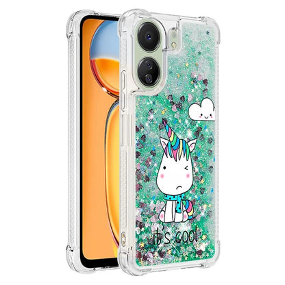 YB Quicksand Series-2 for Xiaomi Redmi 13C 4G / Poco C65 4G TPU Case Pattern Liquid Phone Cover