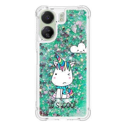 YB Quicksand Series-2 for Xiaomi Redmi 13C 4G / Poco C65 4G TPU Case Pattern Liquid Phone Cover