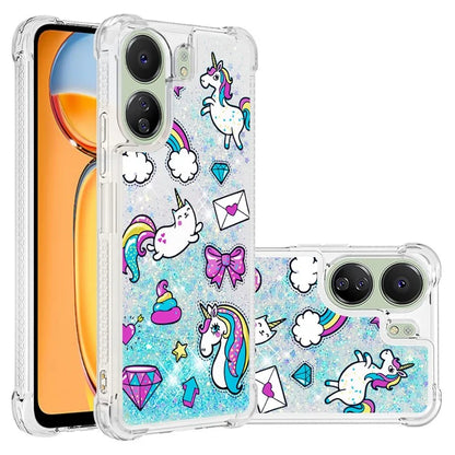YB Quicksand Series-2 for Xiaomi Redmi 13C 4G / Poco C65 4G TPU Case Pattern Liquid Phone Cover