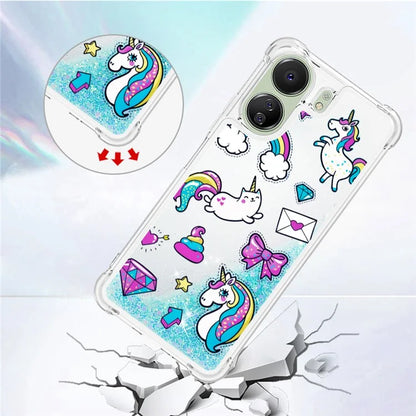 YB Quicksand Series-2 for Xiaomi Redmi 13C 4G / Poco C65 4G TPU Case Pattern Liquid Phone Cover