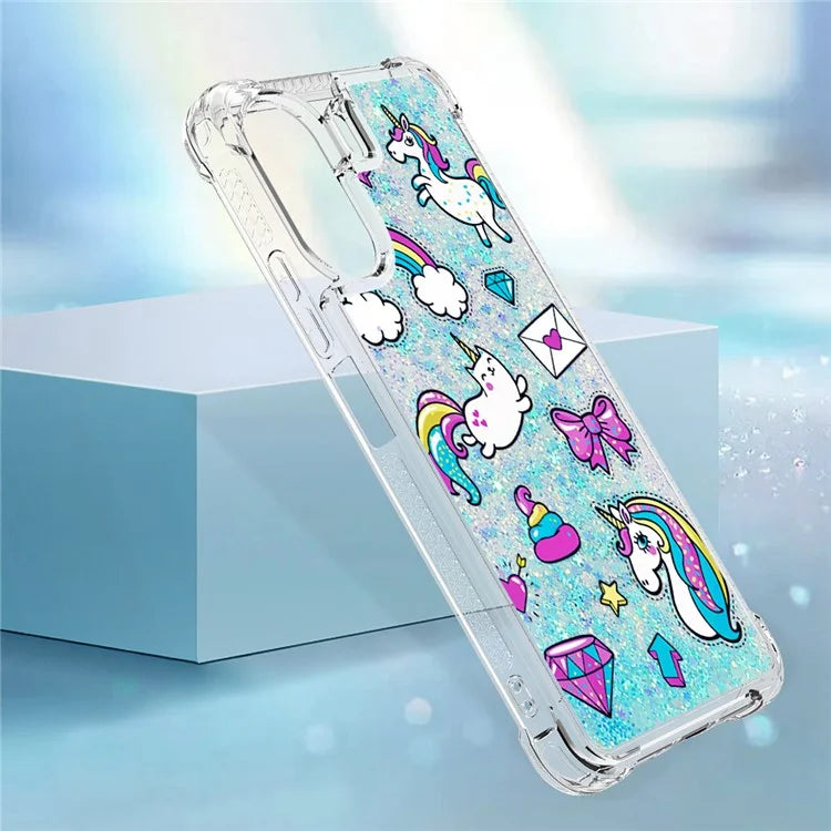YB Quicksand Series-2 for Xiaomi Redmi 13C 4G / Poco C65 4G TPU Case Pattern Liquid Phone Cover