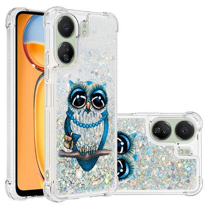 YB Quicksand Series-2 for Xiaomi Redmi 13C 4G / Poco C65 4G TPU Case Pattern Liquid Phone Cover