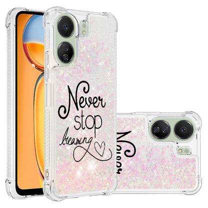 YB Quicksand Series-2 for Xiaomi Redmi 13C 4G / Poco C65 4G TPU Case Pattern Liquid Phone Cover