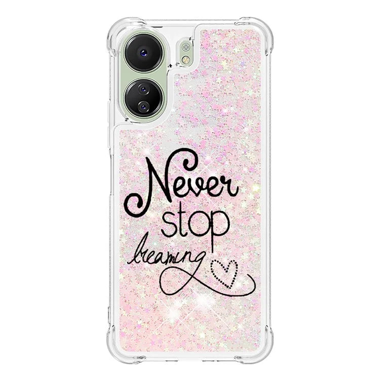 YB Quicksand Series-2 for Xiaomi Redmi 13C 4G / Poco C65 4G TPU Case Pattern Liquid Phone Cover