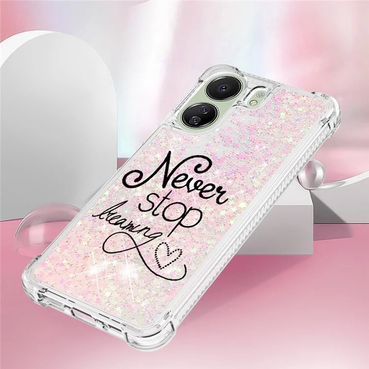 YB Quicksand Series-2 for Xiaomi Redmi 13C 4G / Poco C65 4G TPU Case Pattern Liquid Phone Cover