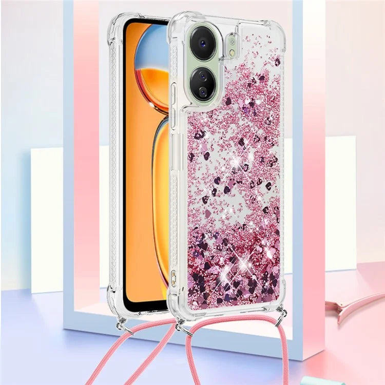 YB Quicksand Series-4 for Xiaomi Redmi 13C 4G / Poco C65 4G TPU Case Liquid Sparkle Phone Cover