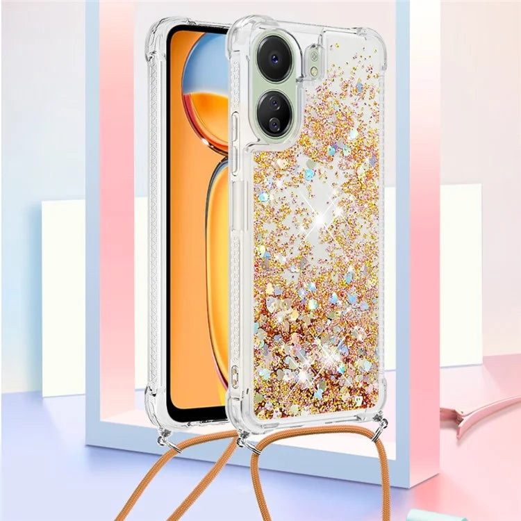 YB Quicksand Series-4 for Xiaomi Redmi 13C 4G / Poco C65 4G TPU Case Liquid Sparkle Phone Cover