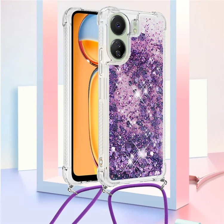 YB Quicksand Series-4 for Xiaomi Redmi 13C 4G / Poco C65 4G TPU Case Liquid Sparkle Phone Cover