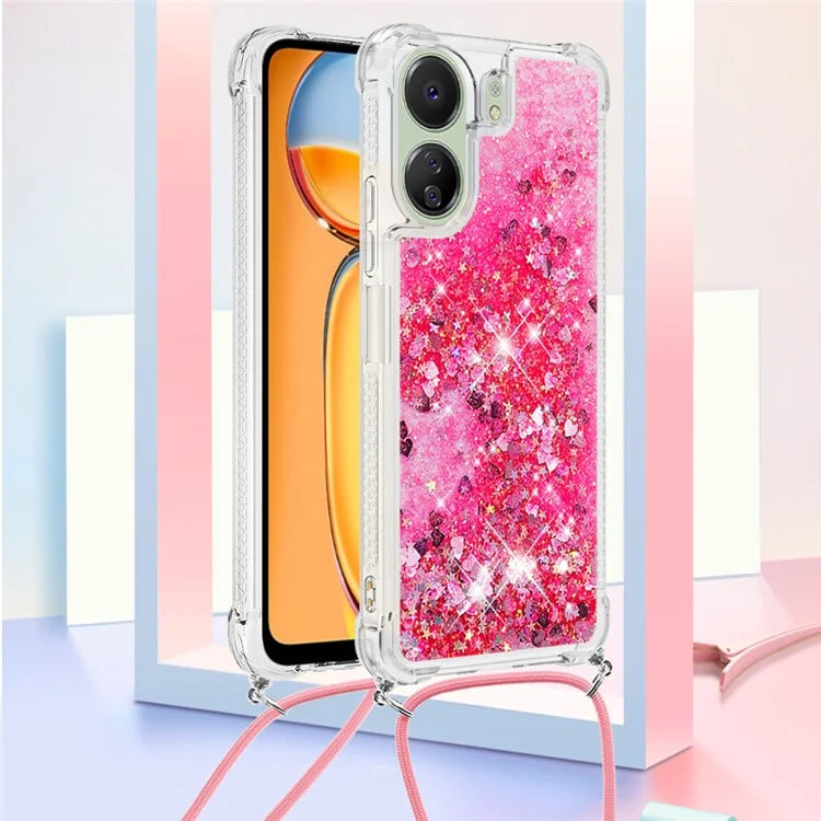 YB Quicksand Series-4 for Xiaomi Redmi 13C 4G / Poco C65 4G TPU Case Liquid Sparkle Phone Cover