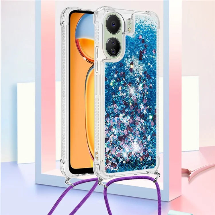 YB Quicksand Series-4 for Xiaomi Redmi 13C 4G / Poco C65 4G TPU Case Liquid Sparkle Phone Cover