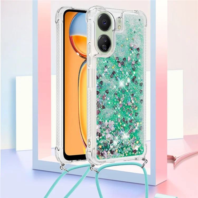 YB Quicksand Series-4 for Xiaomi Redmi 13C 4G / Poco C65 4G TPU Case Liquid Sparkle Phone Cover