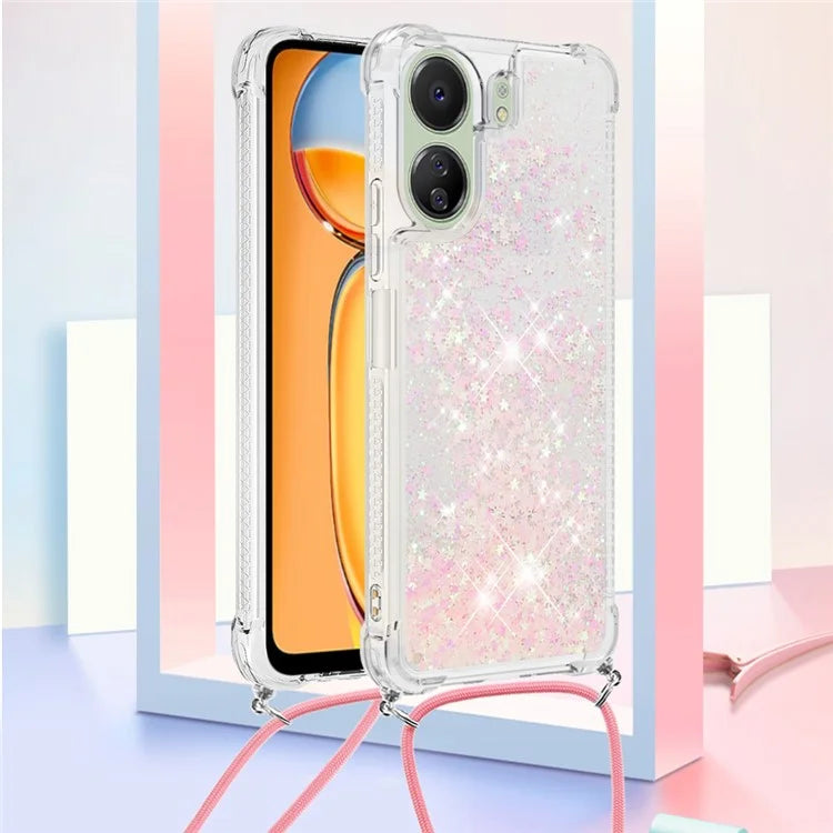 YB Quicksand Series-4 for Xiaomi Redmi 13C 4G / Poco C65 4G TPU Case Liquid Sparkle Phone Cover