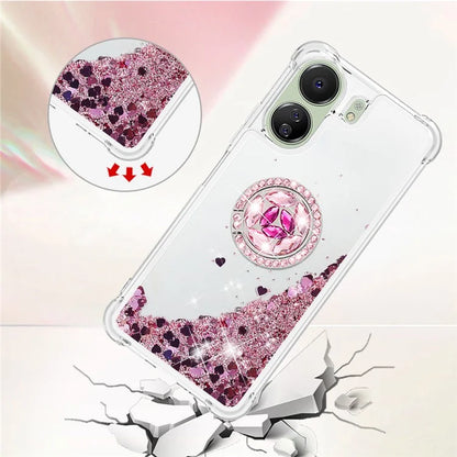 YB Quicksand Series-7 for Xiaomi Redmi 13C 4G / Poco C65 4G TPU Case Kickstand Phone Cover