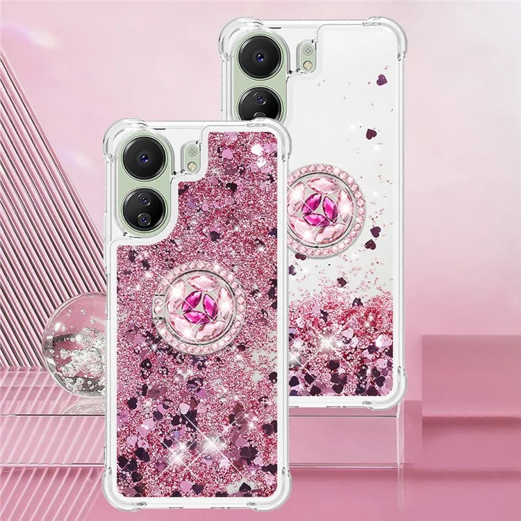 YB Quicksand Series-7 for Xiaomi Redmi 13C 4G / Poco C65 4G TPU Case Kickstand Phone Cover
