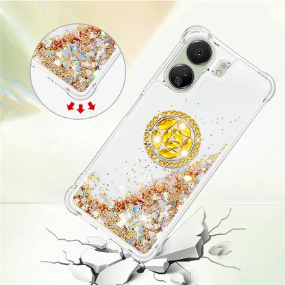 YB Quicksand Series-7 for Xiaomi Redmi 13C 4G / Poco C65 4G TPU Case Kickstand Phone Cover