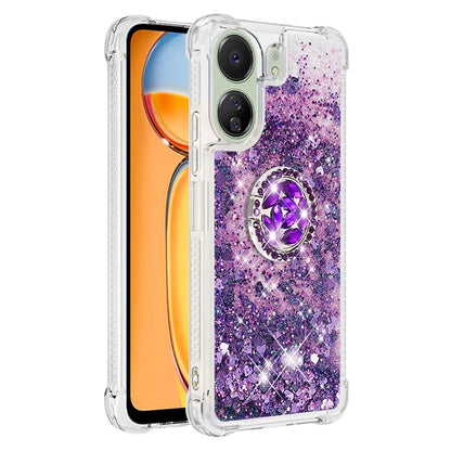 YB Quicksand Series-7 for Xiaomi Redmi 13C 4G / Poco C65 4G TPU Case Kickstand Phone Cover