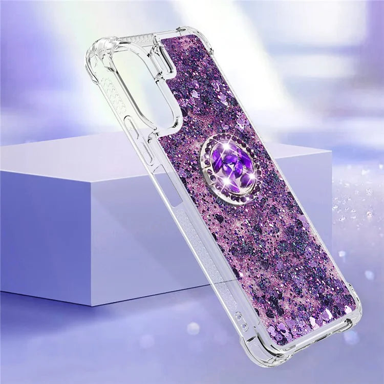YB Quicksand Series-7 for Xiaomi Redmi 13C 4G / Poco C65 4G TPU Case Kickstand Phone Cover