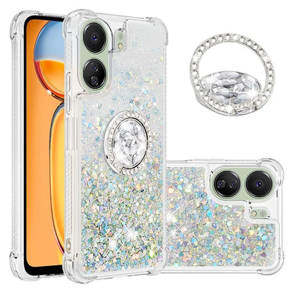 YB Quicksand Series-7 for Xiaomi Redmi 13C 4G / Poco C65 4G TPU Case Kickstand Phone Cover