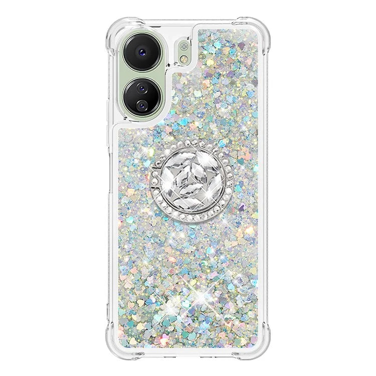 YB Quicksand Series-7 for Xiaomi Redmi 13C 4G / Poco C65 4G TPU Case Kickstand Phone Cover