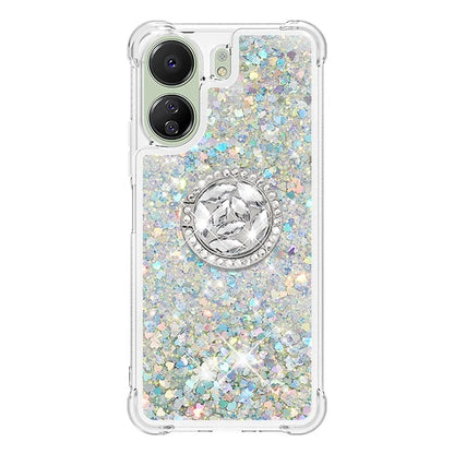 YB Quicksand Series-7 for Xiaomi Redmi 13C 4G / Poco C65 4G TPU Case Kickstand Phone Cover
