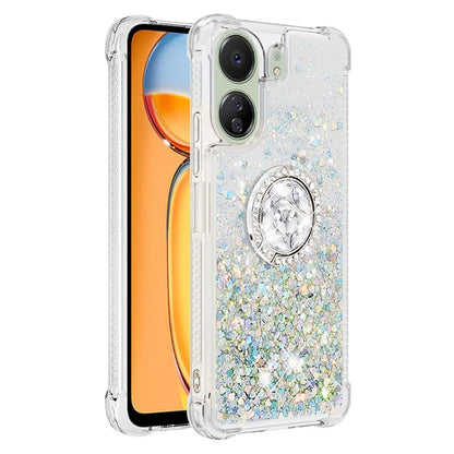 YB Quicksand Series-7 for Xiaomi Redmi 13C 4G / Poco C65 4G TPU Case Kickstand Phone Cover