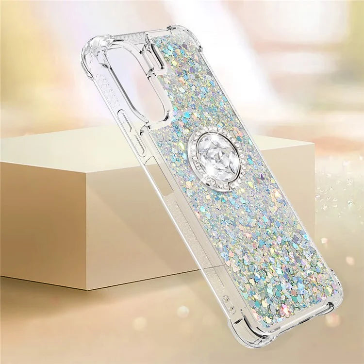 YB Quicksand Series-7 for Xiaomi Redmi 13C 4G / Poco C65 4G TPU Case Kickstand Phone Cover
