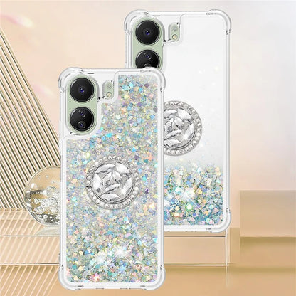 YB Quicksand Series-7 for Xiaomi Redmi 13C 4G / Poco C65 4G TPU Case Kickstand Phone Cover