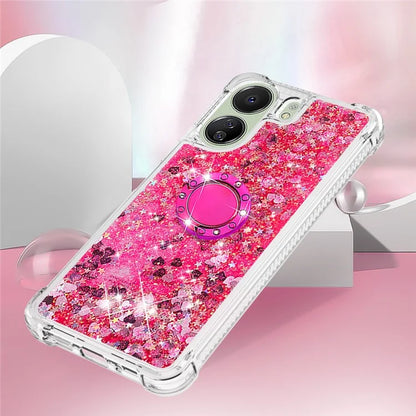 YB Quicksand Series-7 for Xiaomi Redmi 13C 4G / Poco C65 4G TPU Case Kickstand Phone Cover