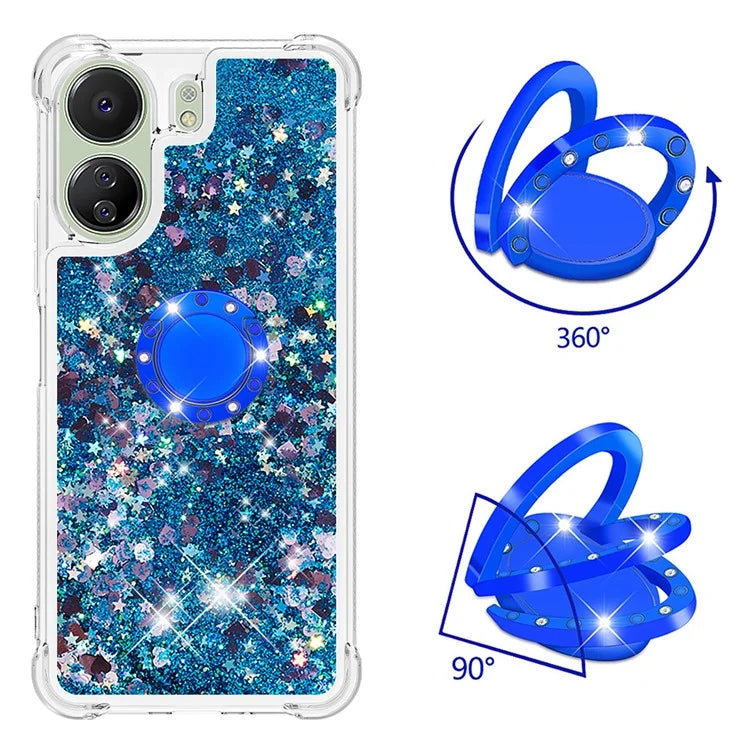 YB Quicksand Series-7 for Xiaomi Redmi 13C 4G / Poco C65 4G TPU Case Kickstand Phone Cover