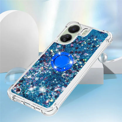 YB Quicksand Series-7 for Xiaomi Redmi 13C 4G / Poco C65 4G TPU Case Kickstand Phone Cover