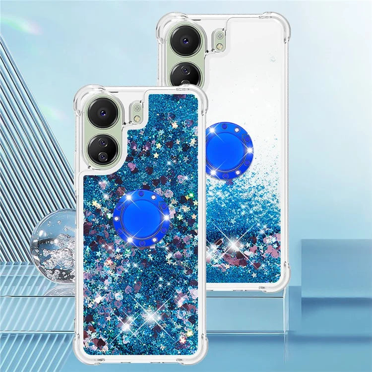 YB Quicksand Series-7 for Xiaomi Redmi 13C 4G / Poco C65 4G TPU Case Kickstand Phone Cover