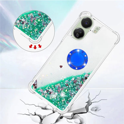 YB Quicksand Series-7 for Xiaomi Redmi 13C 4G / Poco C65 4G TPU Case Kickstand Phone Cover
