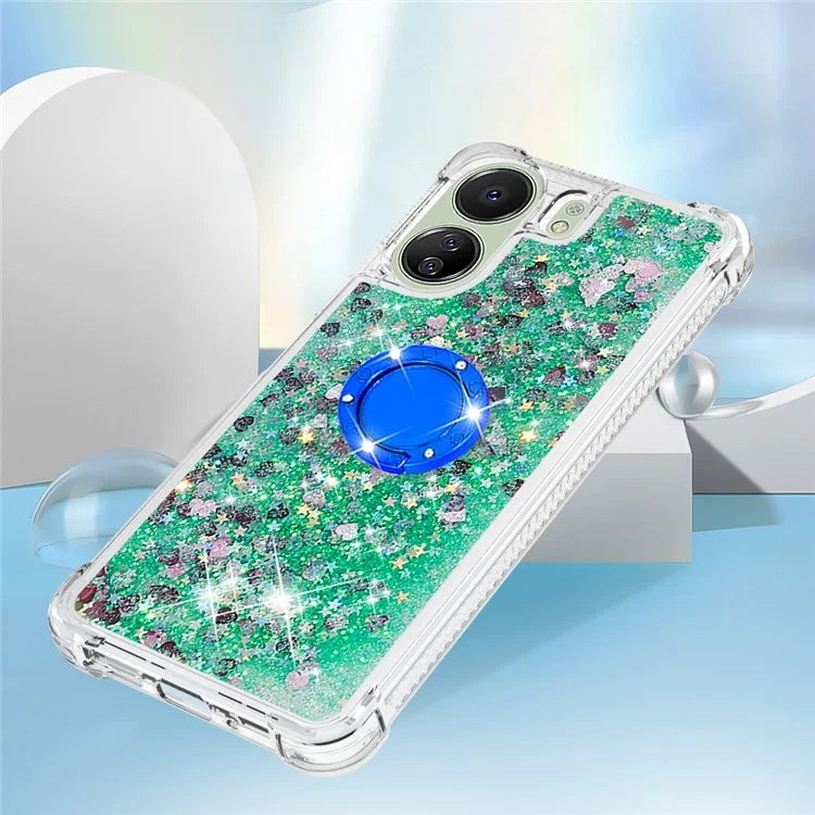 YB Quicksand Series-7 for Xiaomi Redmi 13C 4G / Poco C65 4G TPU Case Kickstand Phone Cover