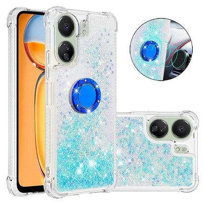 YB Quicksand Series-7 for Xiaomi Redmi 13C 4G / Poco C65 4G TPU Case Kickstand Phone Cover