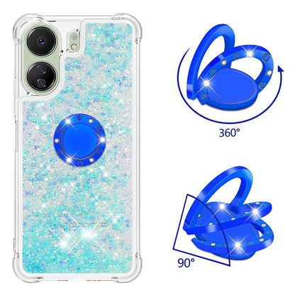 YB Quicksand Series-7 for Xiaomi Redmi 13C 4G / Poco C65 4G TPU Case Kickstand Phone Cover