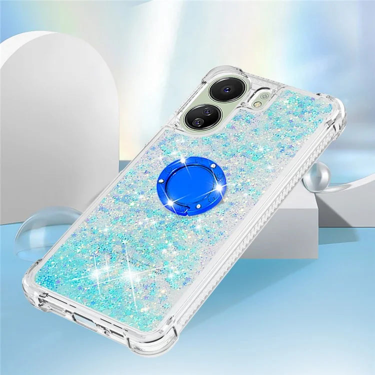 YB Quicksand Series-7 for Xiaomi Redmi 13C 4G / Poco C65 4G TPU Case Kickstand Phone Cover