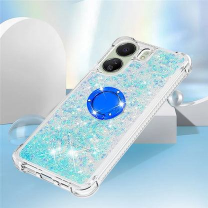 YB Quicksand Series-7 for Xiaomi Redmi 13C 4G / Poco C65 4G TPU Case Kickstand Phone Cover