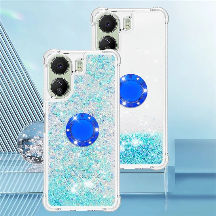 YB Quicksand Series-7 for Xiaomi Redmi 13C 4G / Poco C65 4G TPU Case Kickstand Phone Cover