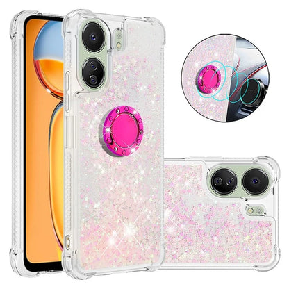 YB Quicksand Series-7 for Xiaomi Redmi 13C 4G / Poco C65 4G TPU Case Kickstand Phone Cover