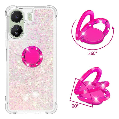 YB Quicksand Series-7 for Xiaomi Redmi 13C 4G / Poco C65 4G TPU Case Kickstand Phone Cover