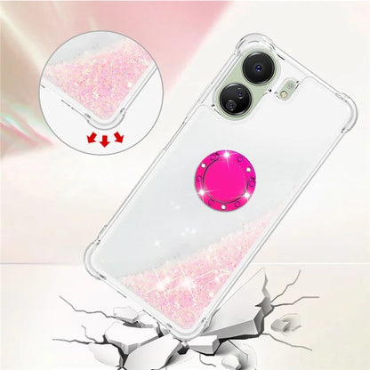 YB Quicksand Series-7 for Xiaomi Redmi 13C 4G / Poco C65 4G TPU Case Kickstand Phone Cover