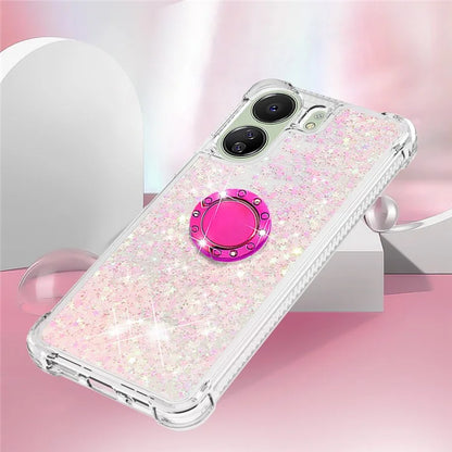 YB Quicksand Series-7 for Xiaomi Redmi 13C 4G / Poco C65 4G TPU Case Kickstand Phone Cover