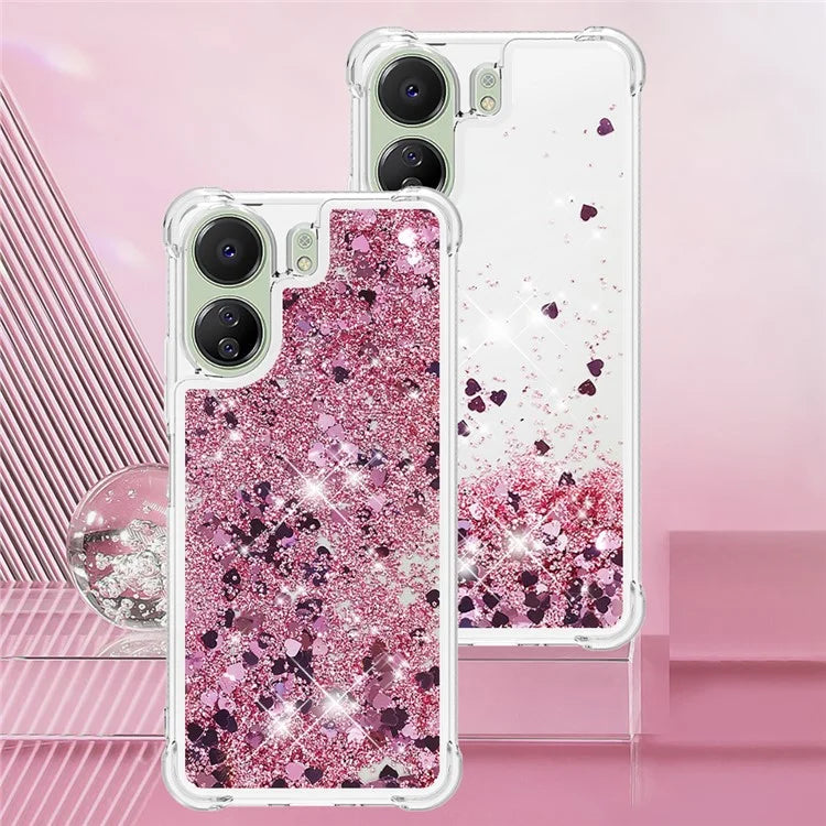 YB Quicksand Series-1 for Xiaomi Redmi 13C 4G / Poco C65 4G TPU Case Shiny Floating Phone Cover